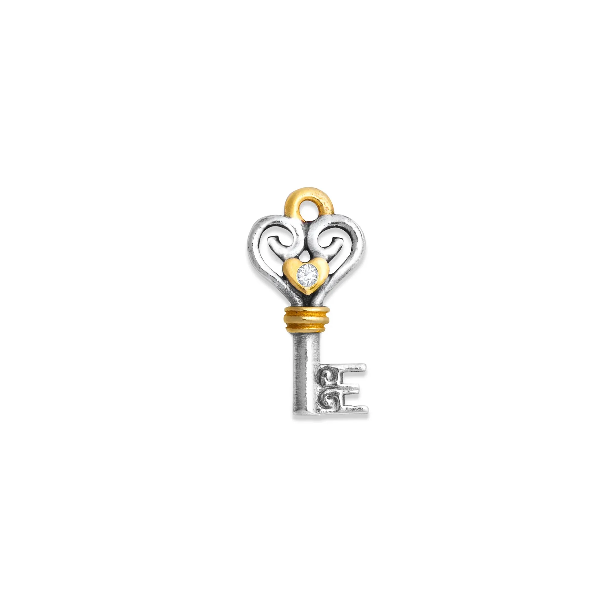 Heart Key Charm