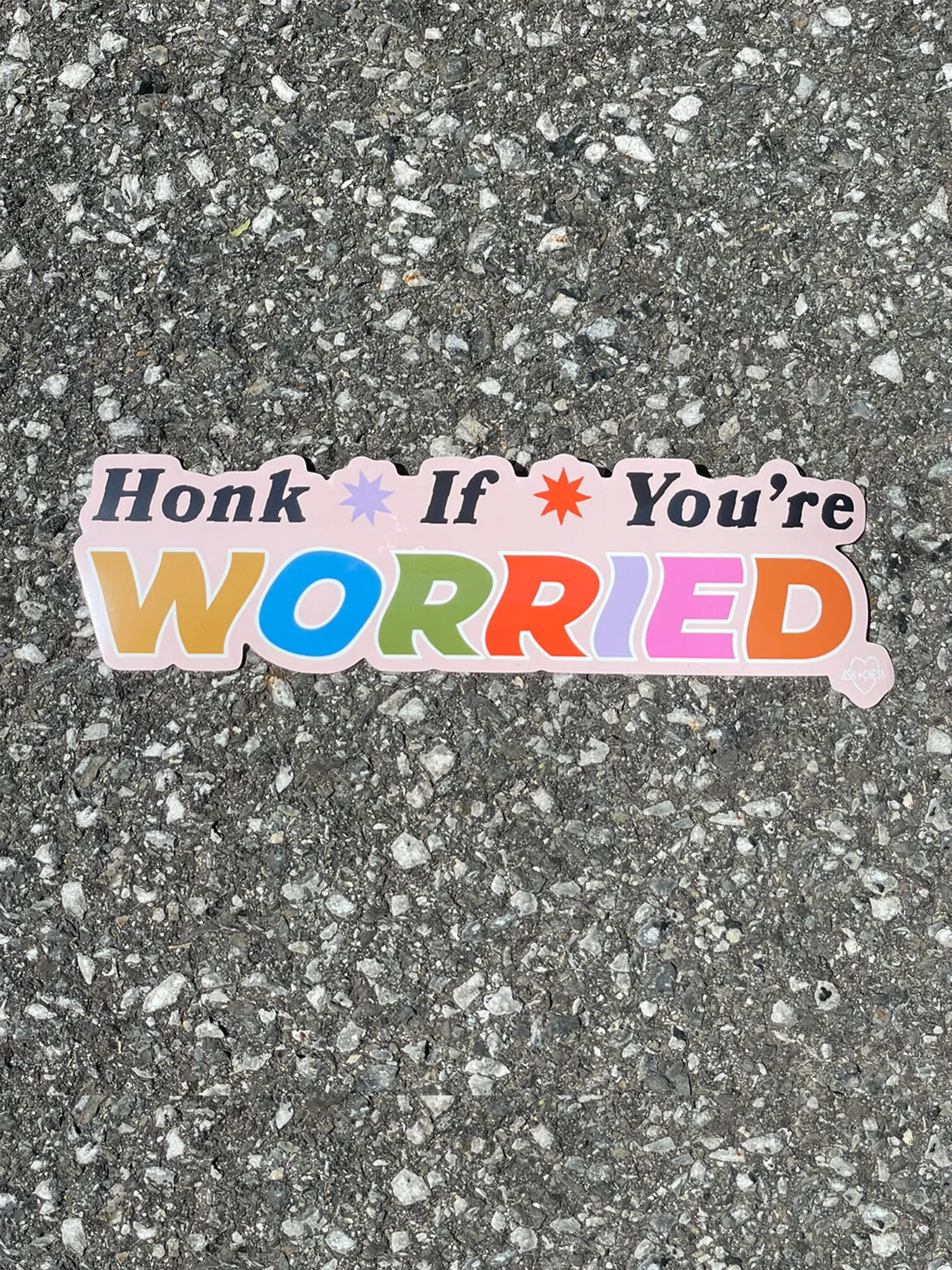 Honk if You're Worried Bumper Sticker