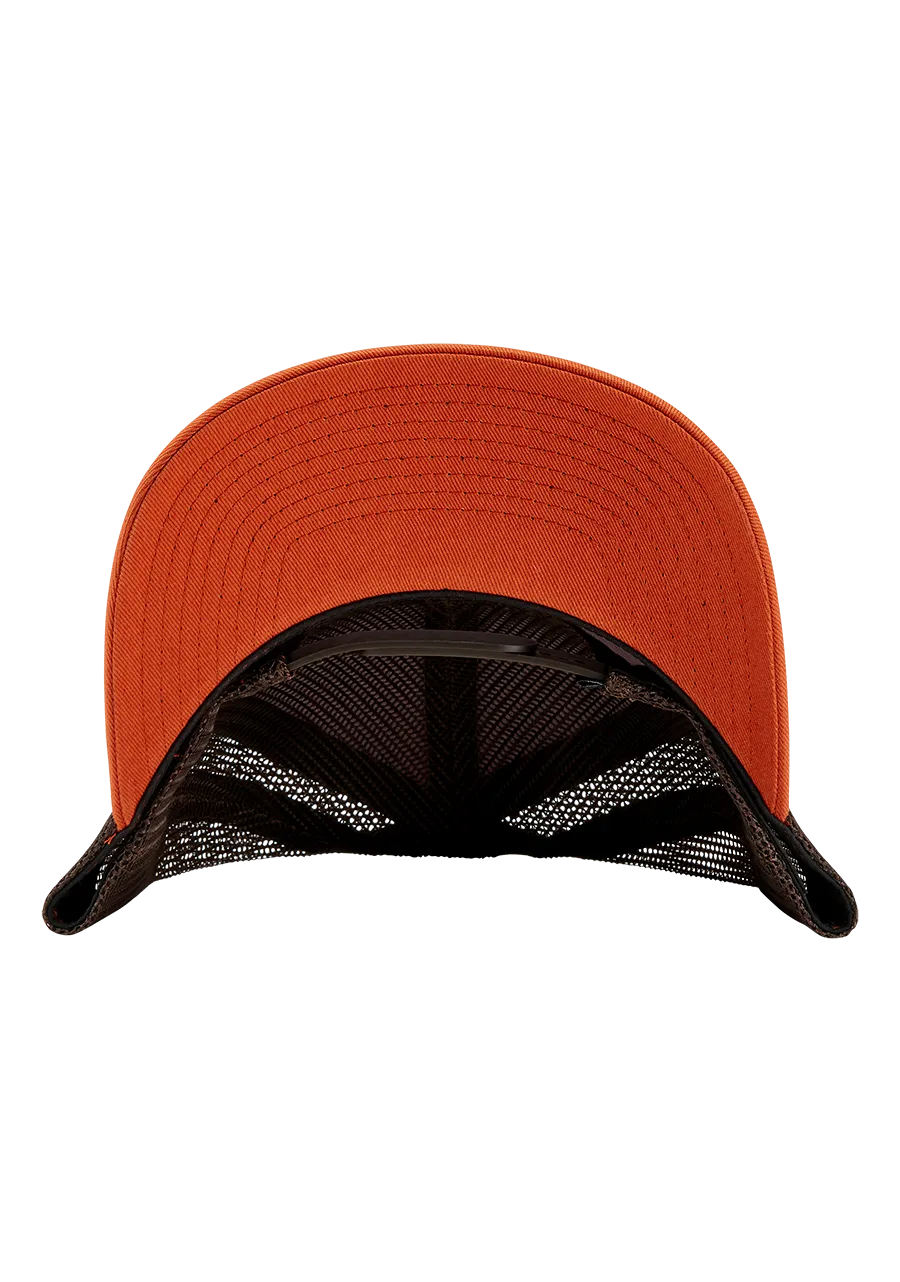 Iconed Trucker Hat - Orange / Brown