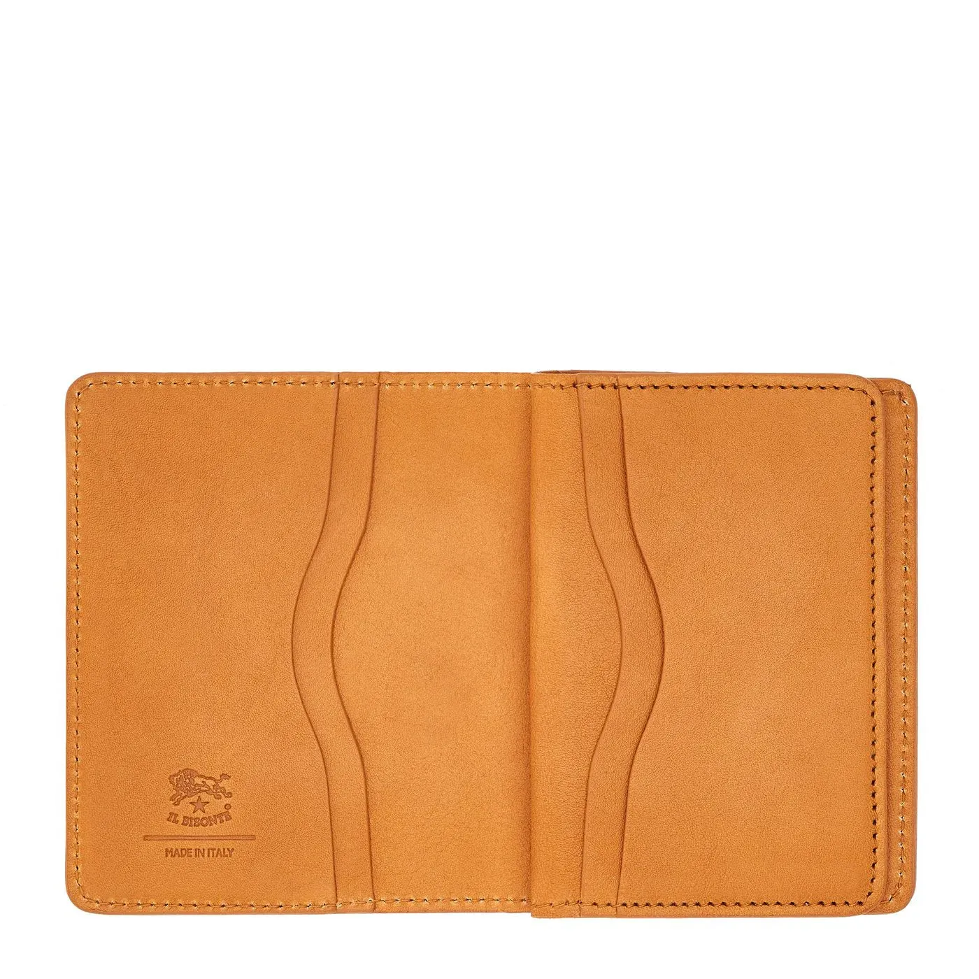 Il Bisonte Natural Tan 3 Fold Card Case Wallet