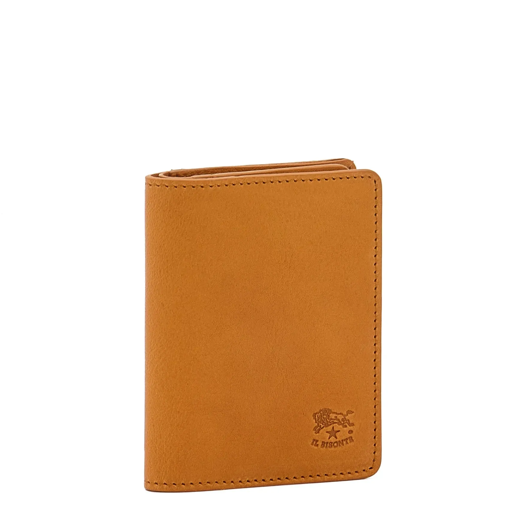 Il Bisonte Natural Tan 3 Fold Card Case Wallet