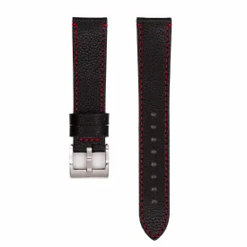 Leather - Contrast Stitch Black with Red