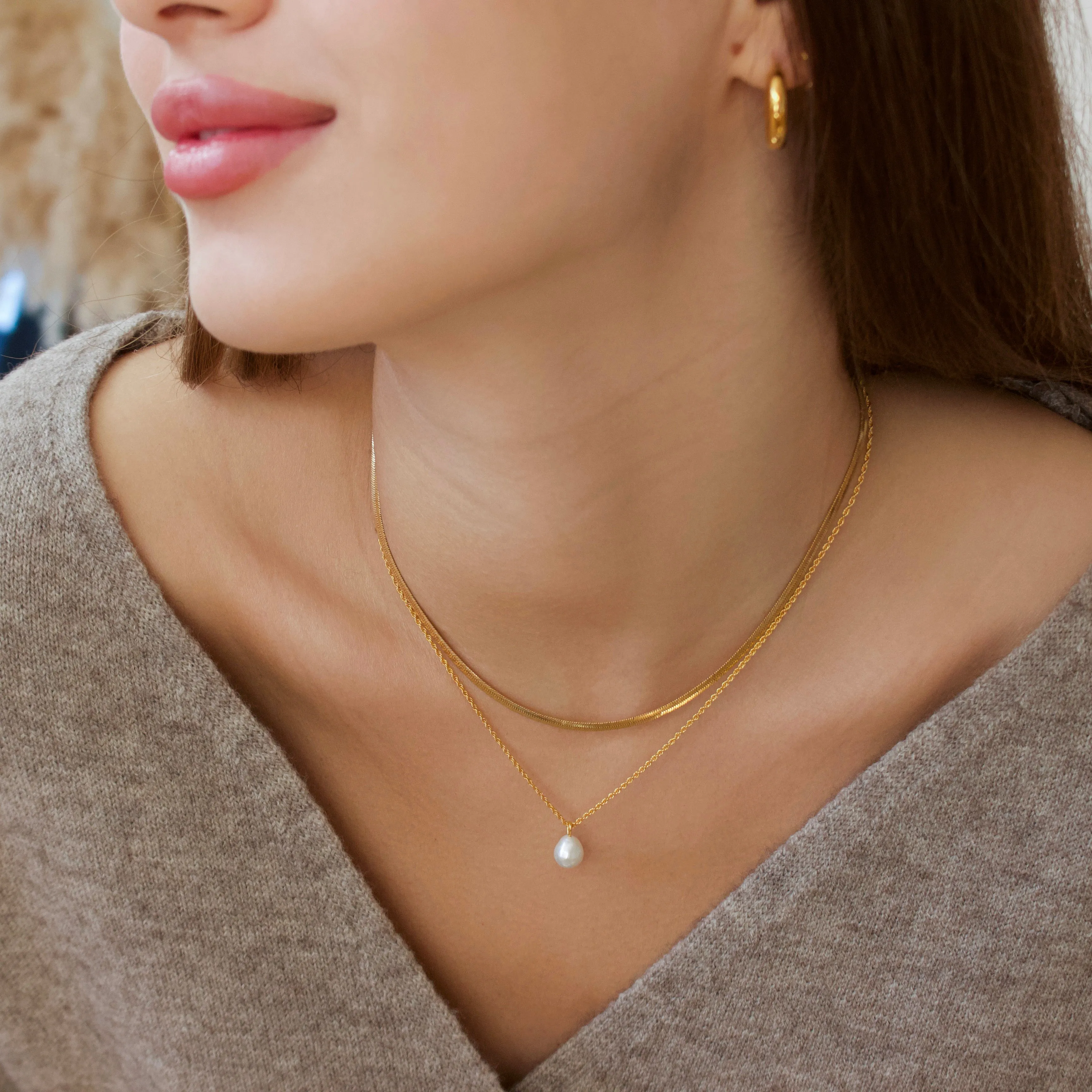 Luxe Baroque Pearl Pendant Necklace