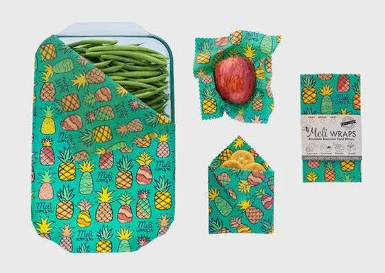 Meli Wraps Beeswax Food Wrap - Pineapple Print