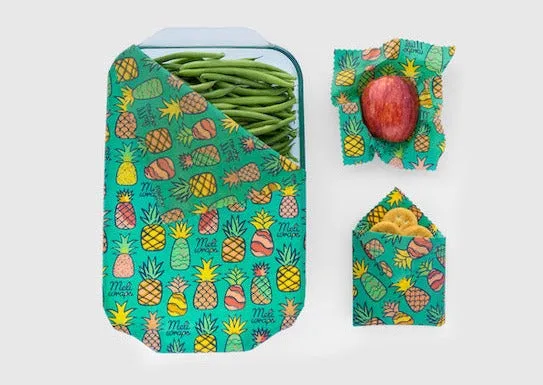 Meli Wraps Beeswax Food Wrap - Pineapple Print