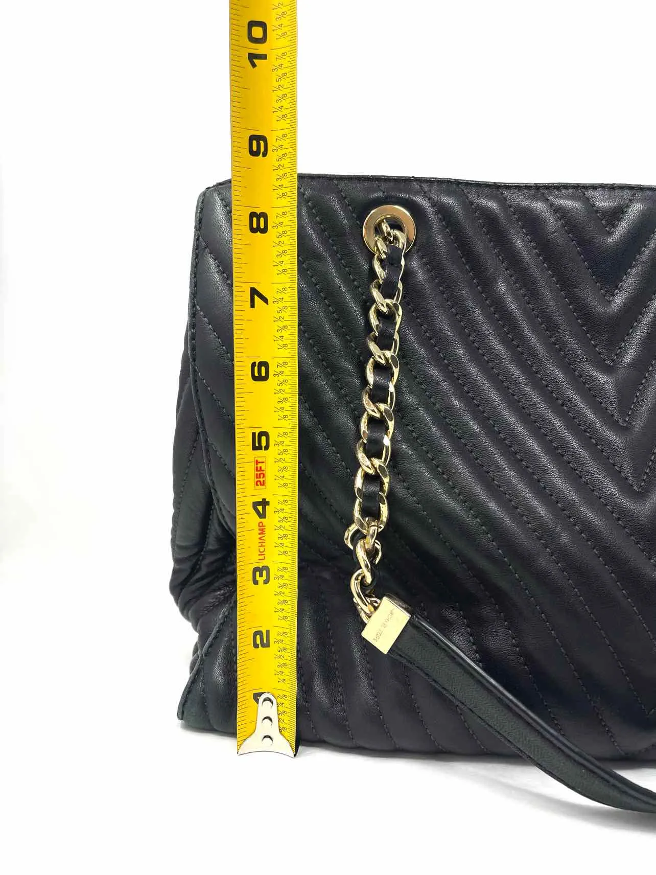 Michael Michael Kors Black/Gold Quilted Leather AS IS Designer Tote