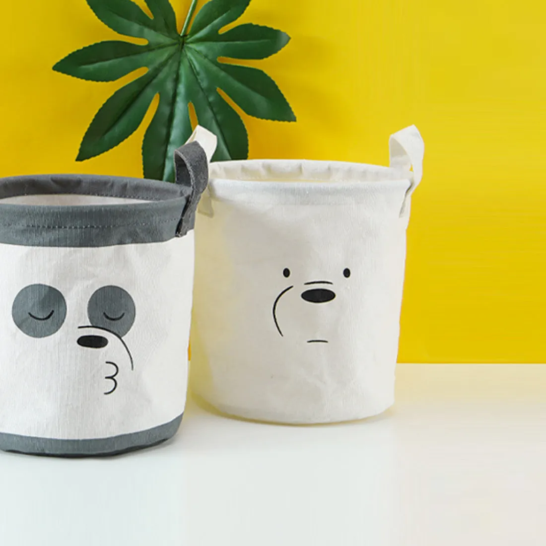 MINISO We Bare Bears Small Storage Bucket(Ice Bear)