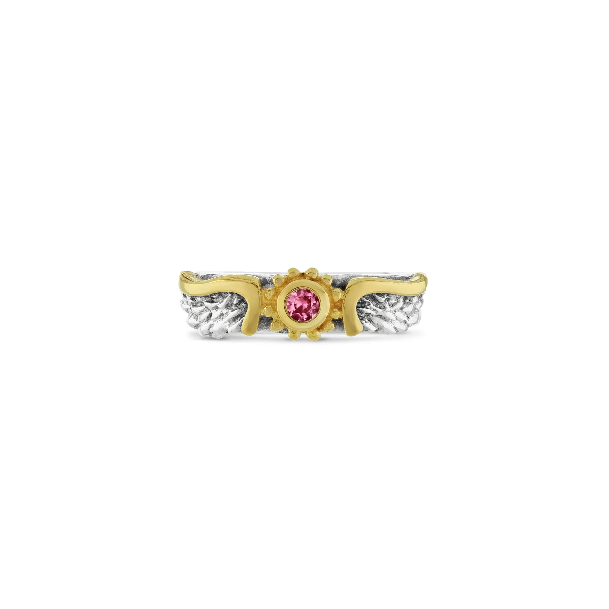 Pink Sapphire Venetian Wing Ring