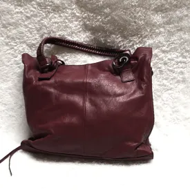 "As Is" Vince Camuto Convertible Leather Tote Bag - Myri, Elderberry