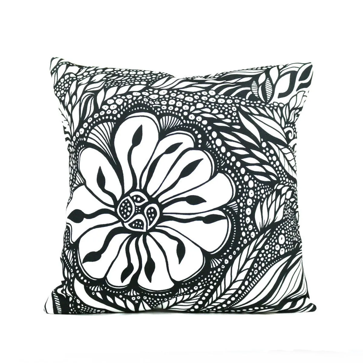 "Botanica" Vegan Throw Pillow design by Dallas artist Jody Pham (Multicolored)