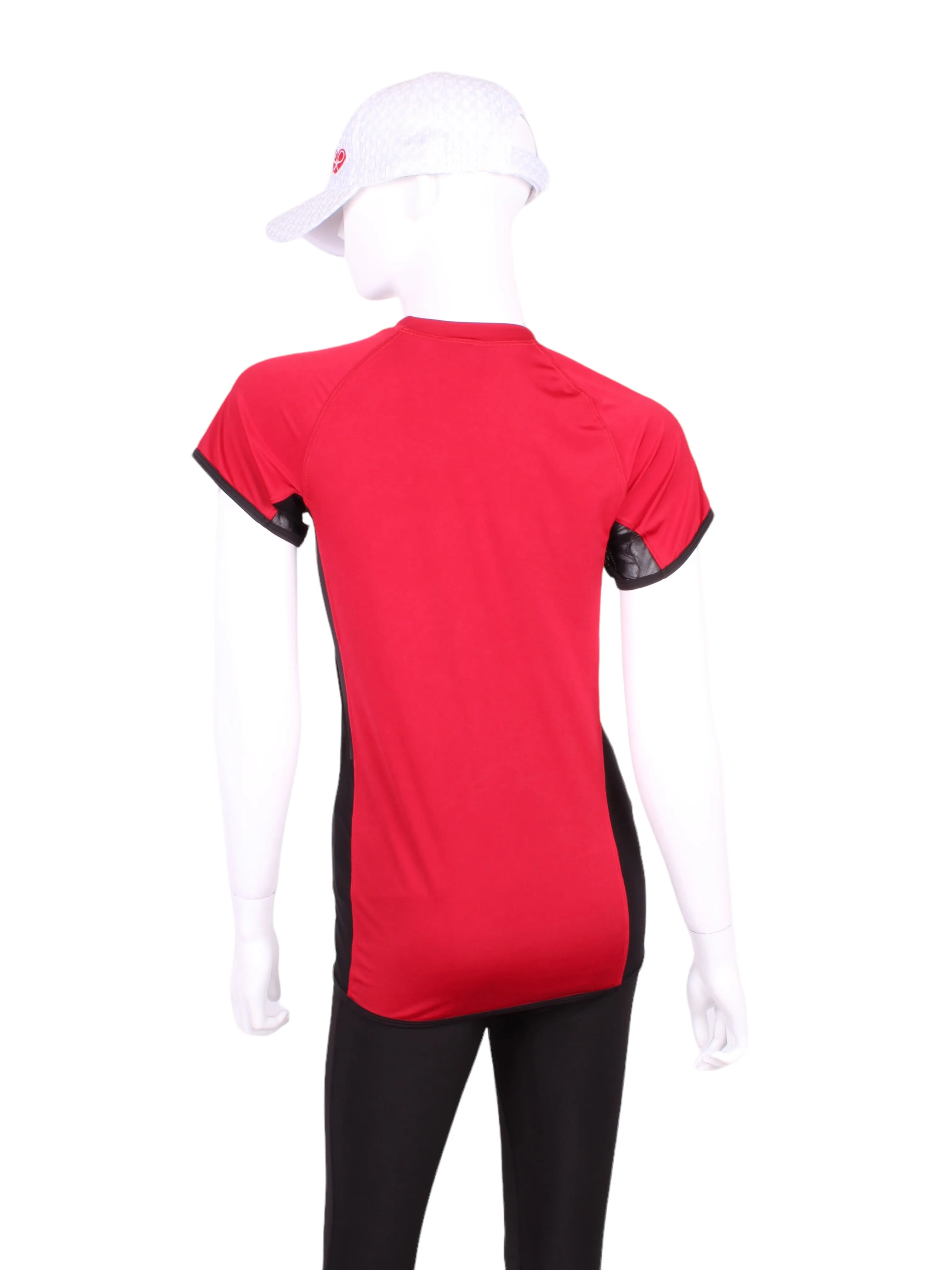 Red Vee Tee SL With Black Mesh