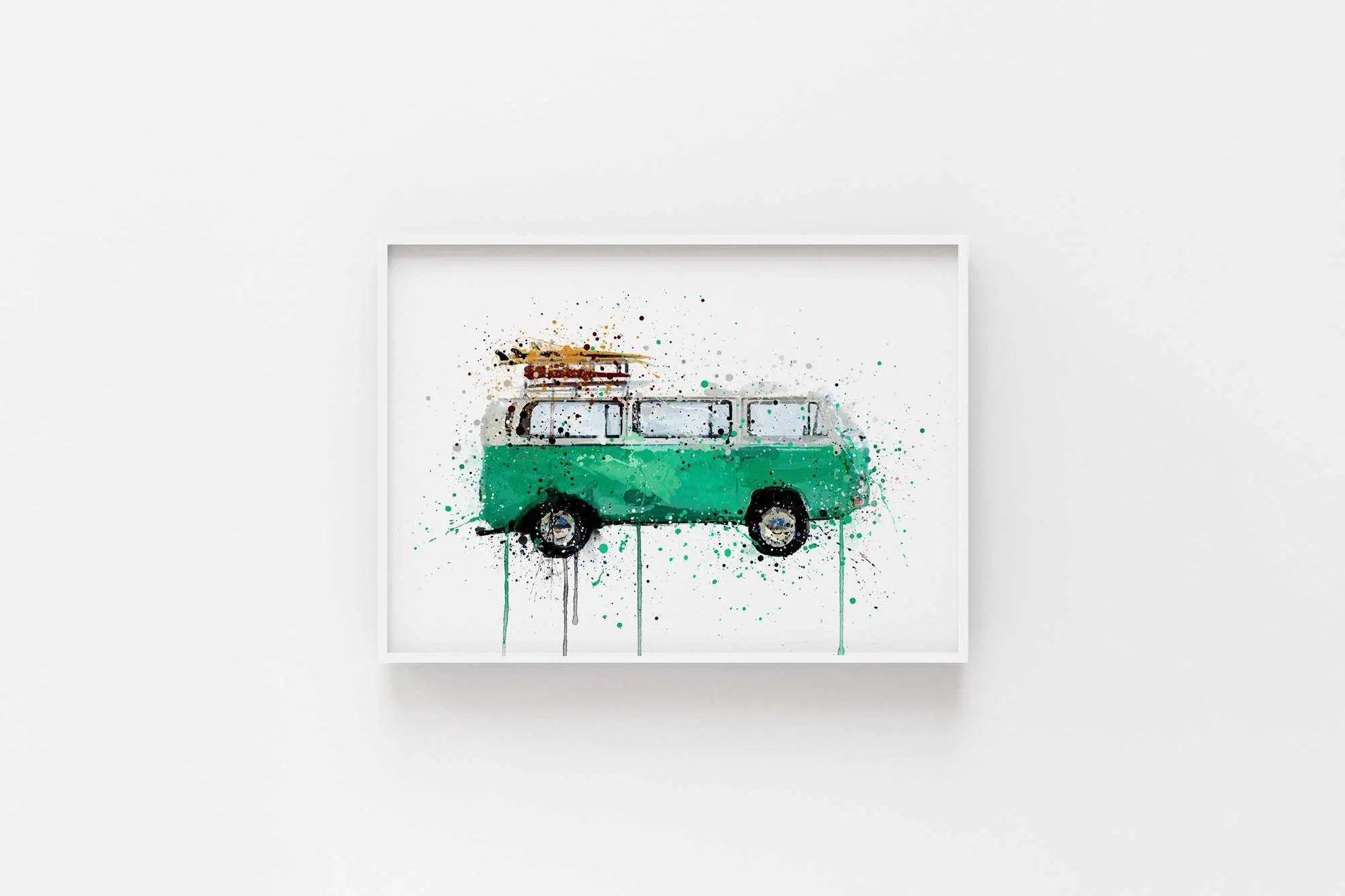 Retro Camper Van Wall Art Print