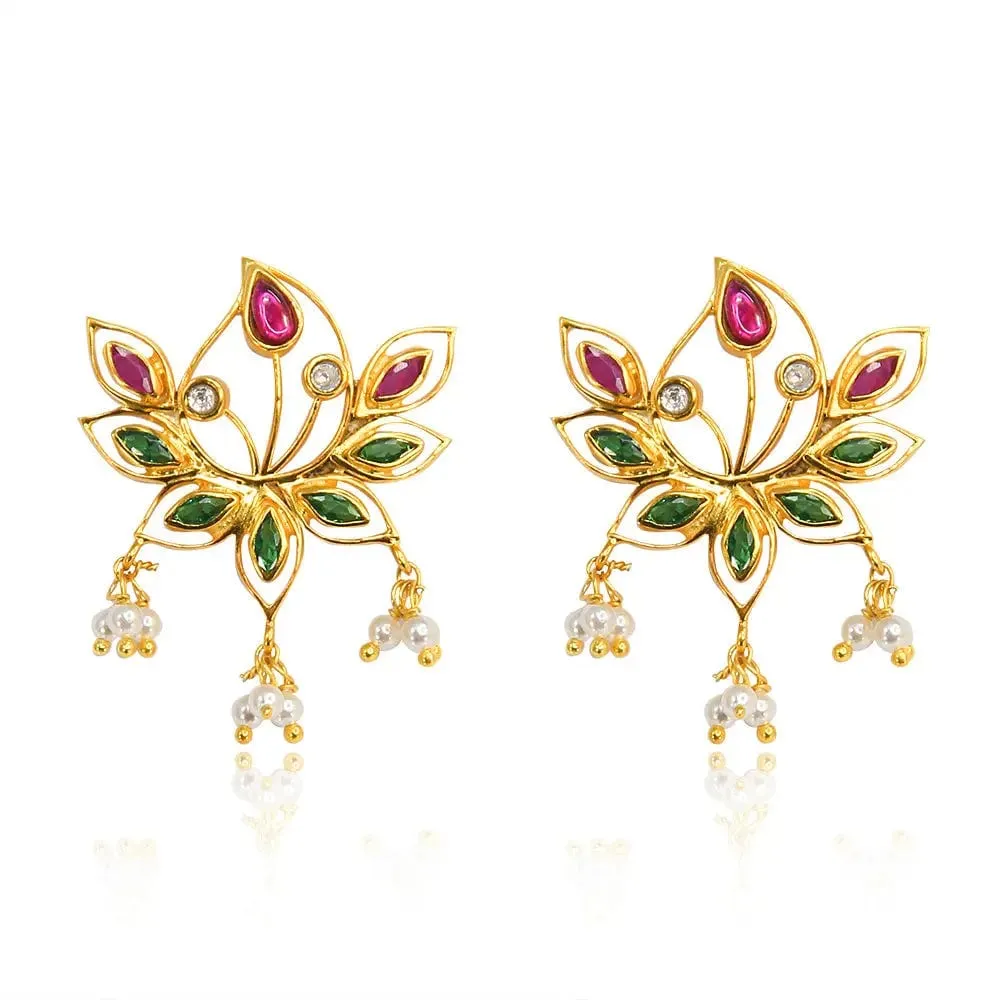 Silver 92.5 Aam Ras Blossom Earring