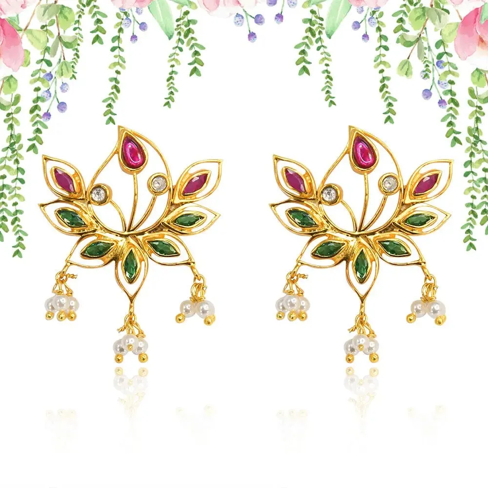 Silver 92.5 Aam Ras Blossom Earring