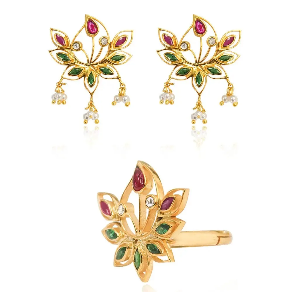 Silver 92.5 Aam Ras Blossom Earring