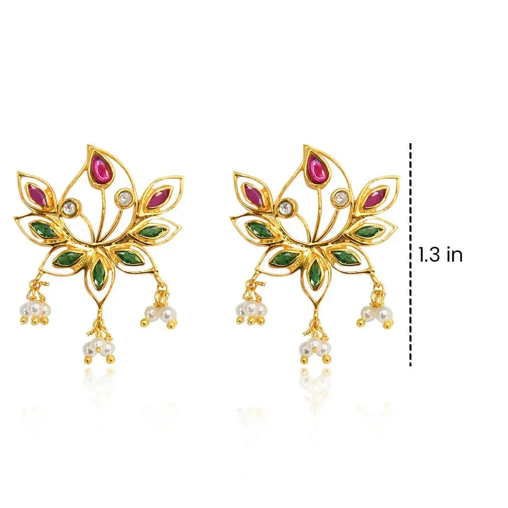 Silver 92.5 Aam Ras Blossom Earring