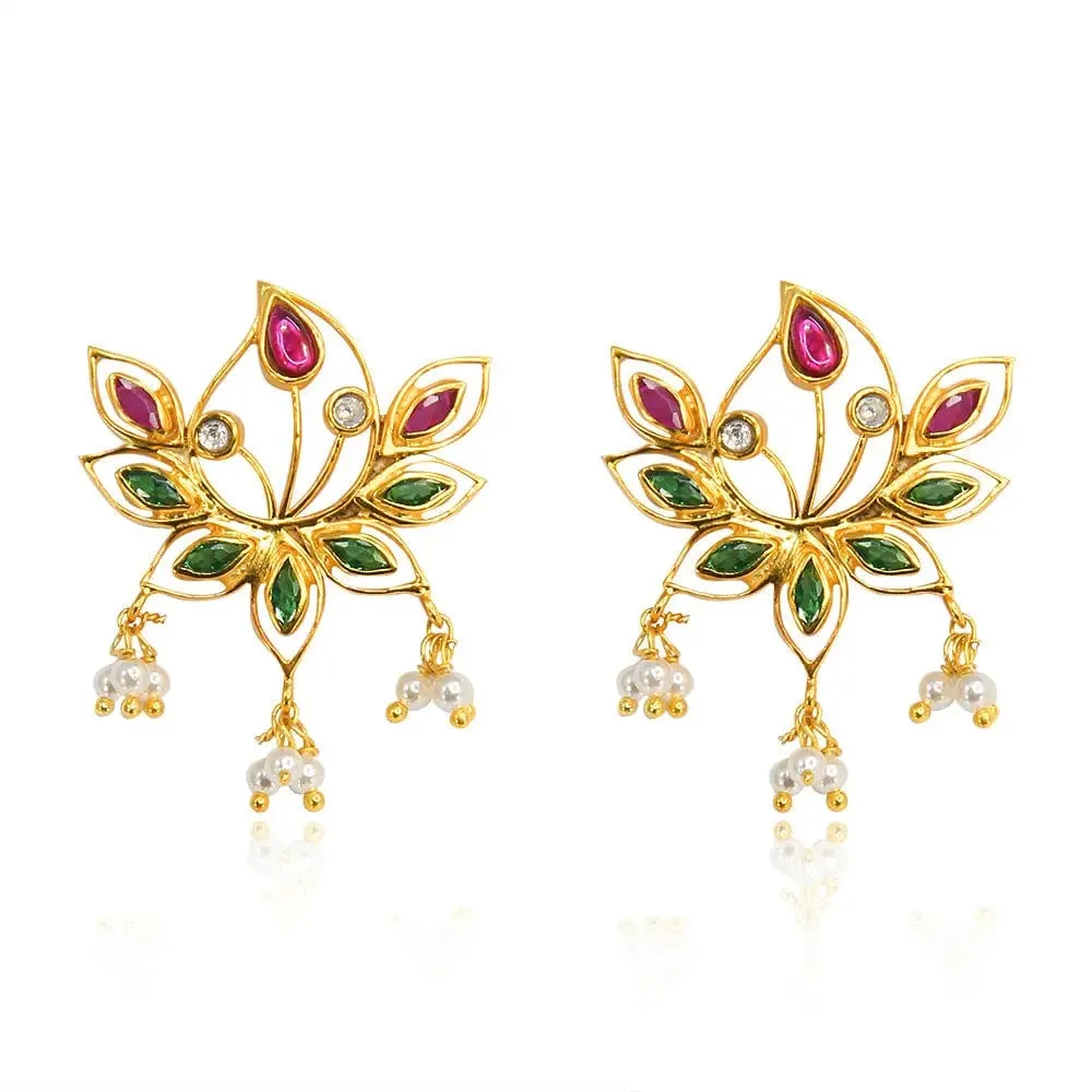 Silver 92.5 Aam Ras Blossom Earring