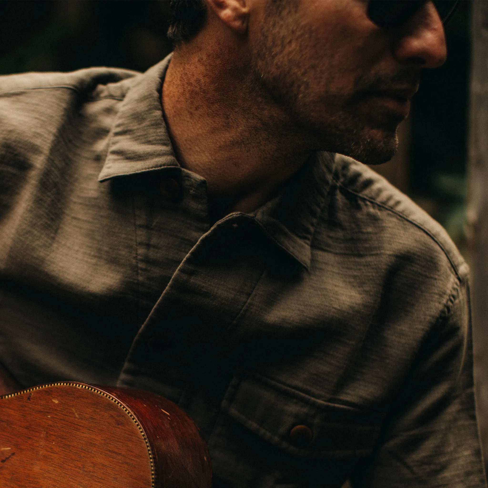 The Caravan Shirt in Walnut Double Cloth