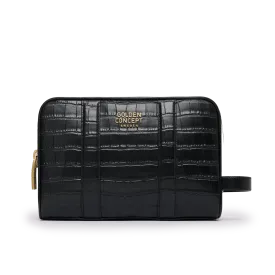 Toiletry Bag / Croco Embossed - Large