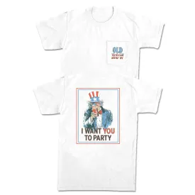 Uncle Sam Party Pocket Tee